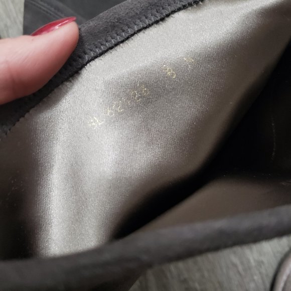 Stuart Weitzman Lowland Leather Over The Knee Boots Sz 8 Grey - Picture 10 of 11